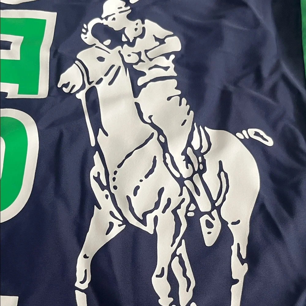 Rare find: vintage Polo Ralph LaurenNavy and Green Graphic swim Shirt size 10/12